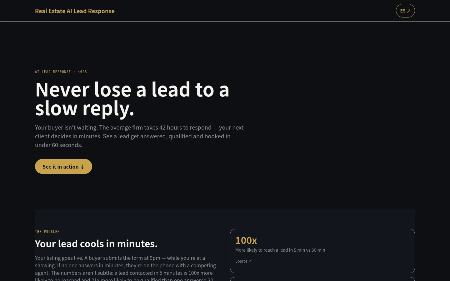 Screenshot of Lead Qualifier AI — Real Estate & Law